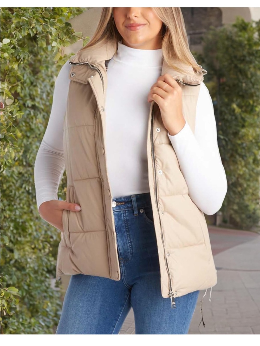 Steve Madden Vegan Leather Puffer Vest